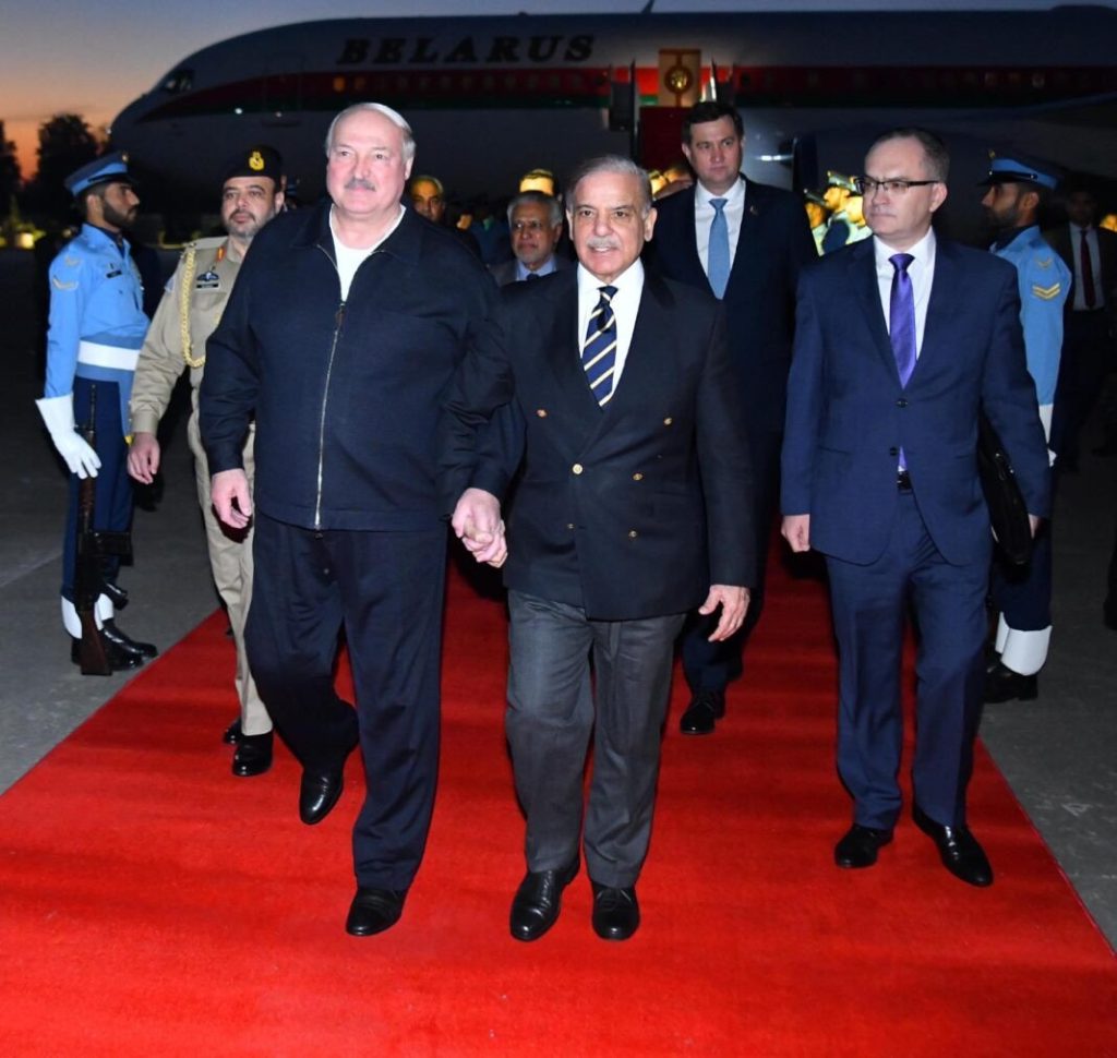 Belarus President in Pakistan on Three-Day Visit